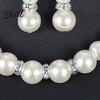 Stylish Faux Pearl Jewelry Gift 1 Set Women Necklace Bracelet