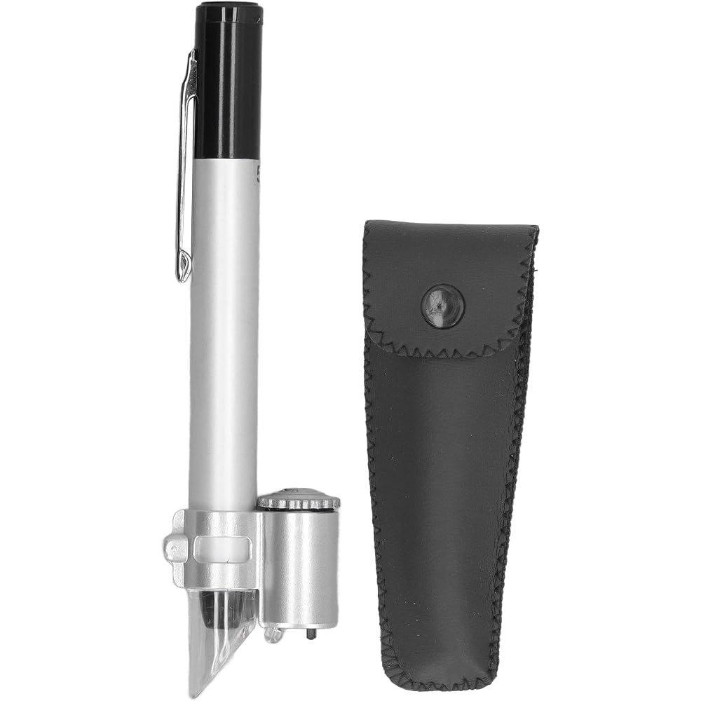 50x Microscope, Lightweight and Accurate Measuring Pen Microscope with Scale for Jewelry Shops