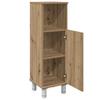 Modern Bathroom Organizer with Door Storage with Open Storage with Partition, 30x30x95 Cm