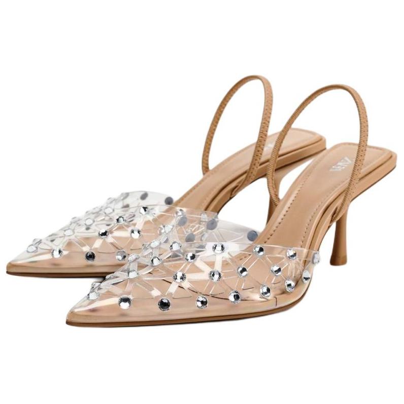 ZARA Elegant Chic Stiletto Heels Women heels Beige 12218410098