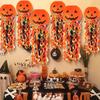 Pumpkin Paper Lanterns, Front Door Hanging Decor for Home Party Festival, Reusable Halloween Party Supplies Props