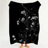 Art B Black A And W White A Art P Plant F Flower Throw Flannel Throw Blanket Suitable for Sofa Living Room Bedroom