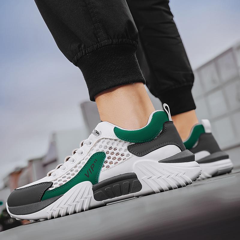 Neue Allgleiches fliegende rutschfeste Herrenschuhe Frühling und Sommer atmungsaktive Sportschuhe Laufschuhe Freizeitschuhe leichte Netzschuhe