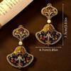European and American Exaggerated Enamel Temperament Personality Classic Classical Fashion Heavy Industry Ethnic Style Earrings and Studs