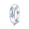 Rings 925 Silver Star Moon Colorful Sparkling Zircon Simple Rings For Women Exquisite Wedding Engagement Birthday Jewelry Gifts