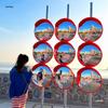 Nine-grid Funhouse Lawn Check-in Décor: Convex-Concave Mirror for Weddings and Childlike Installations.