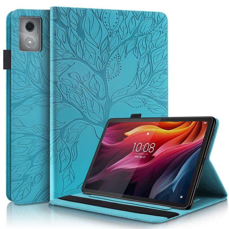 Geprägtes Baumleder Flip Cover für Lenovo Tab K11 Plus Hülle 11 45 Zoll für Lenovo Tab K11 Plus TB Hülle Schutzhülle