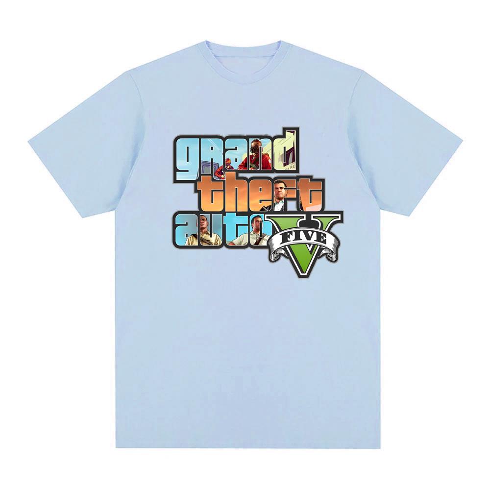 Summer Grand Theft Auto V Game Graphic Printing T-shirts Men/Women's Unisex 100% Cotton Tees Harajuku Comfortable Tops
