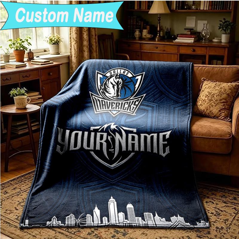 1PC Custom Name Blanket MAVERICKS LOGO Flannel blankets Patterns Throw Blanket All-Season Soft Gift for Couch, Bed, Camping, Birthday gifts