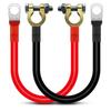 2PCS 50cm 2AWG Battery Cable with PVC Insulation for Use In Cars For Trucks Boats and Renewable Energy Systems