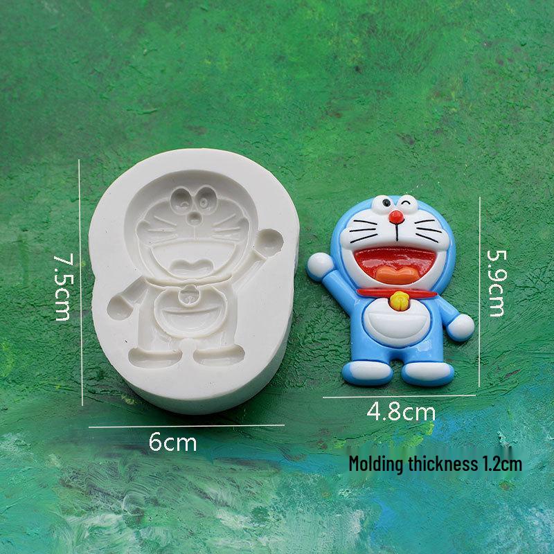 Silicone Molds: KT Cat & Little White Rabbit for Chocolate, Fondant, Cake, Resin DIY