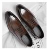 Klassische Italienische Luxusmarke Herren Elegante Schwarze Anzugschuhe Authentisch Echtes Leder Schnürung Oxfords Business Soziale Fußbekleidung