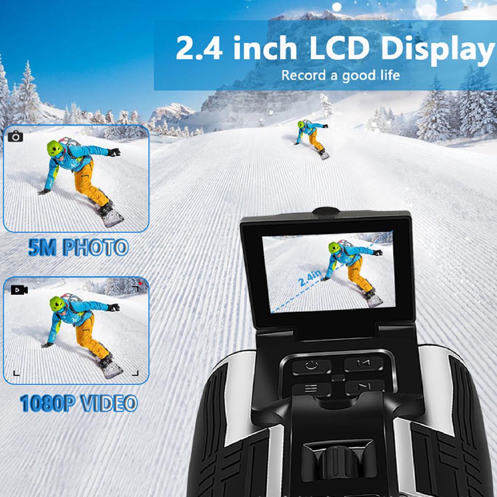 Compact Binoculars 12x32 Binoculars 8x Digital Zoom 2.4 Inch Color Display Support Up To 128GB 48MP Photos Plastic for Travel