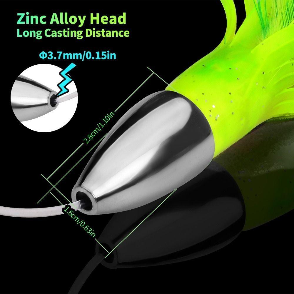 15CM/48G Trolling Skirt Fishing Bait Soft Silicone Squid Skirt Lure 2024 Tuna Lures