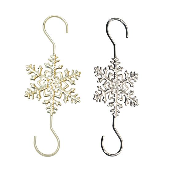 5/10Pcs Christmas Hook Snowflake Design Stainless Steel Hooks Winter Theme Home Holiday Decor Accessory