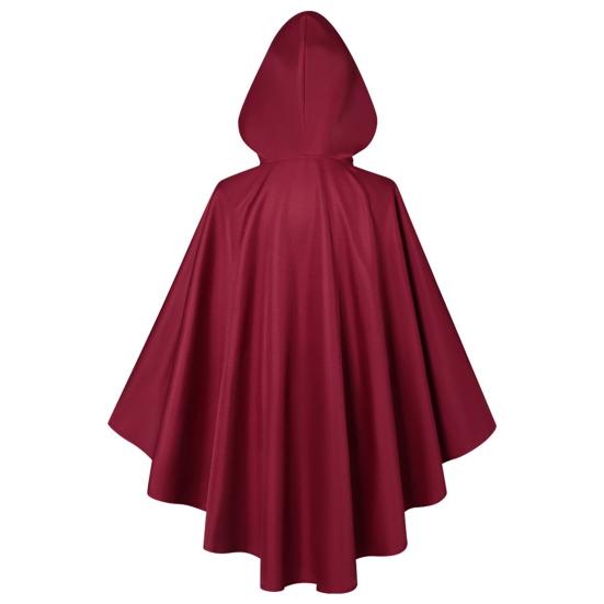 Halloween Cloak Retro Style Hooded Tailoring Metal Buckle Decoration Shawl Role-Playing Versatile Costume Accessory