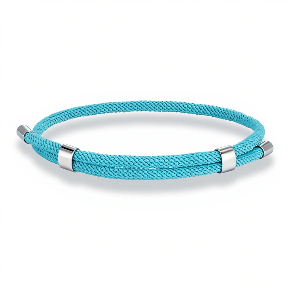 Simple Men Women Bracelet 3mm Durable Marine Rope With Polished Steel Closure Jewelry Summer Beach Gifts