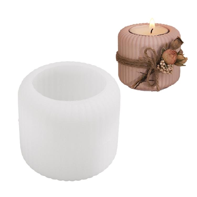 Silikon-Teelichthalter-Formen Zylinder Silikon-Kerzenständer-Form für Kerzentasse Teelichthalter Kerzenständer Dekoration