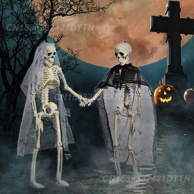 Human Skeleton Party Dressing Terrifying Appearance Simulation Plastic Home Decoration Halloween Interesting Decorative Props