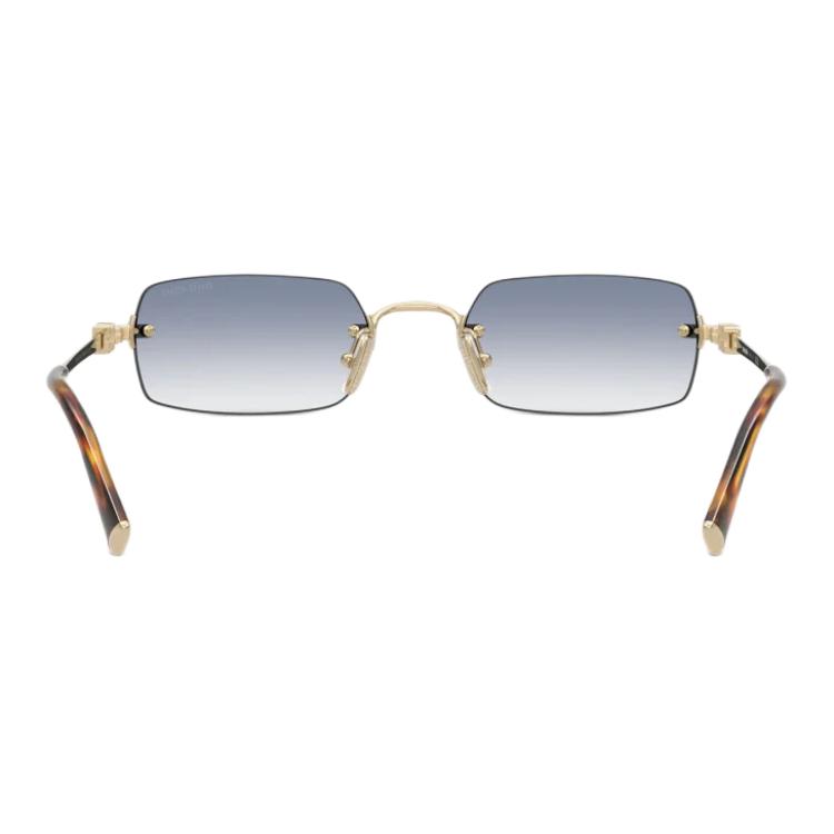MIU MIU Logo Metal Rectangular Sunglasses Women Sunglasses Light-Gold MUB50SZVN80O