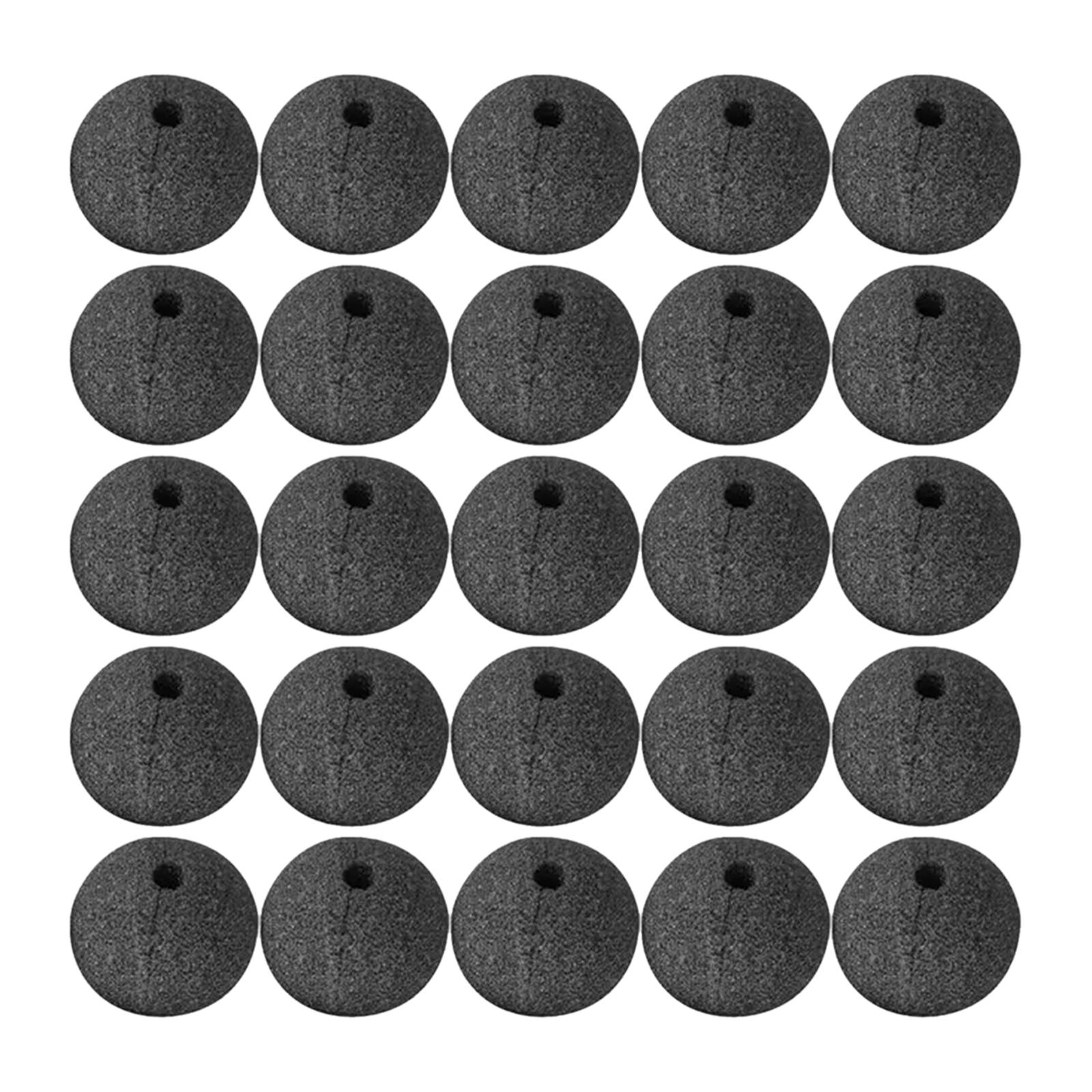 

25x Circus Clown Noses Fancy Dress Decorations Props Reindeer Noses for Carnival Comic Party Birthday Cosplay Stage Performance чёрный