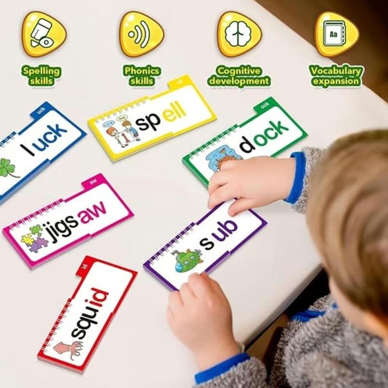 30pcs Letter Sounds Flash Cards Books Designed For Kids Aged 3-6 To Boost Vocabulary And Cognitive Growth