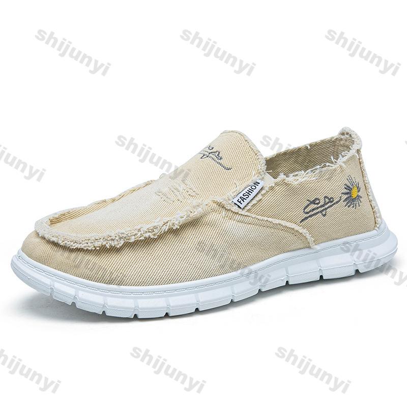 Fashion Men's Cloth Shoes 2025 Spring Autumn New Fashion Vintage Canvas Shoes Lightweight Comfortable Non Slip Casual Flats Zapatillas