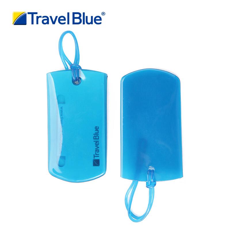 Синий Trip 016 Мягкая резиновая бирка для багажа