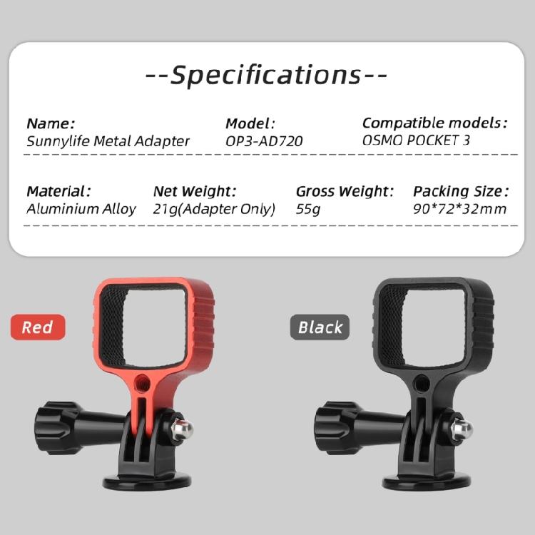 Metal Expansion Adapter Camera Fixed Bezel Bracket Mount Stand for Pocket 3