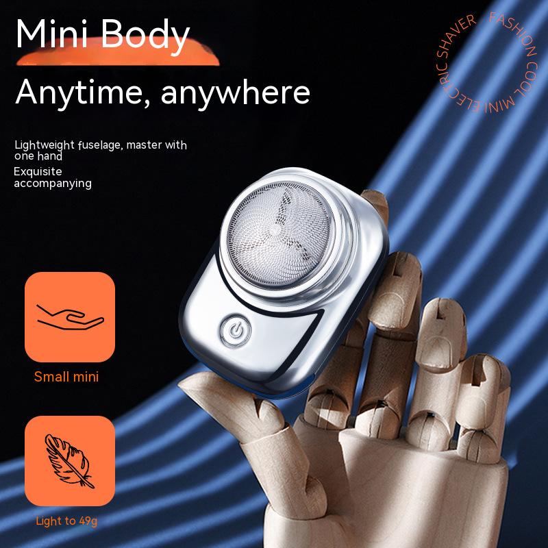 Mini Electric Travel Shaver for Men Pocket Size Washable Electric Razor Mens Rechargeable Portable Cordless Shaving Beard