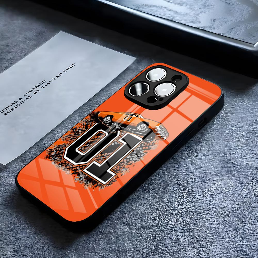 The General Lee Dukes Of Hazzard 01 Phone Case For IPhone 16 15 14 Pro 11 13 12 Mini XS XR Max 6 8 7 Plus SE Glass Cove