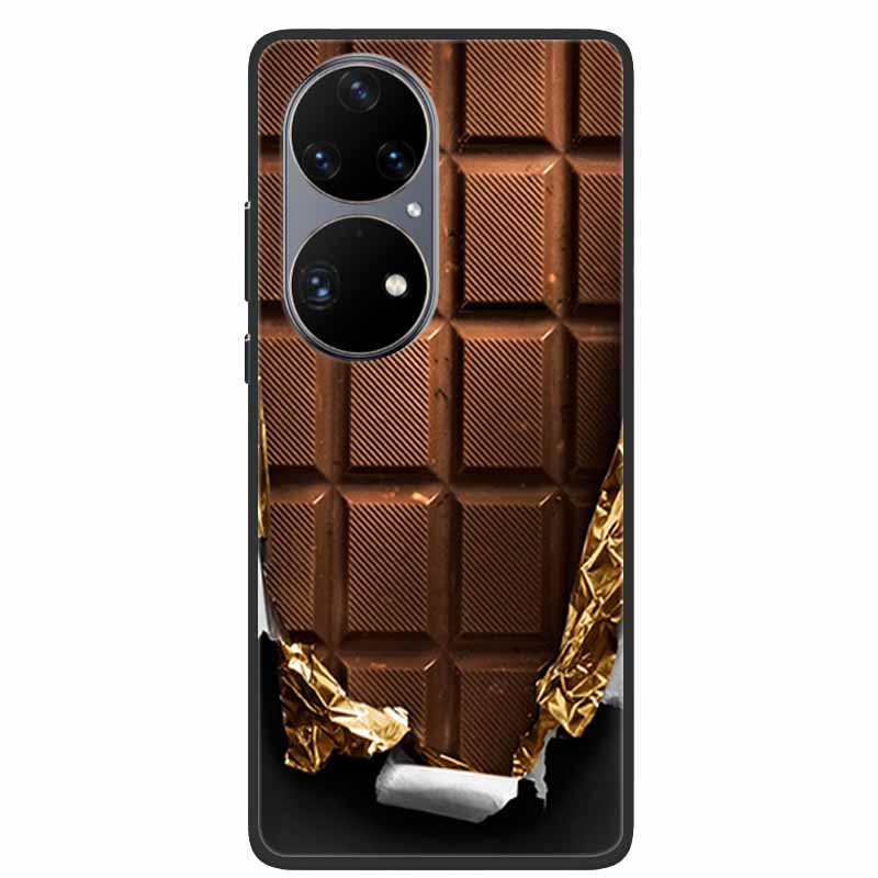Para Huawei P50 Pro Funda P50E Resistente a Golpes Suave Silicona Funda de Teléfono Para Huawei P50Pro Cubierta Trasera P 50 Lujo Protectora TPU Coque