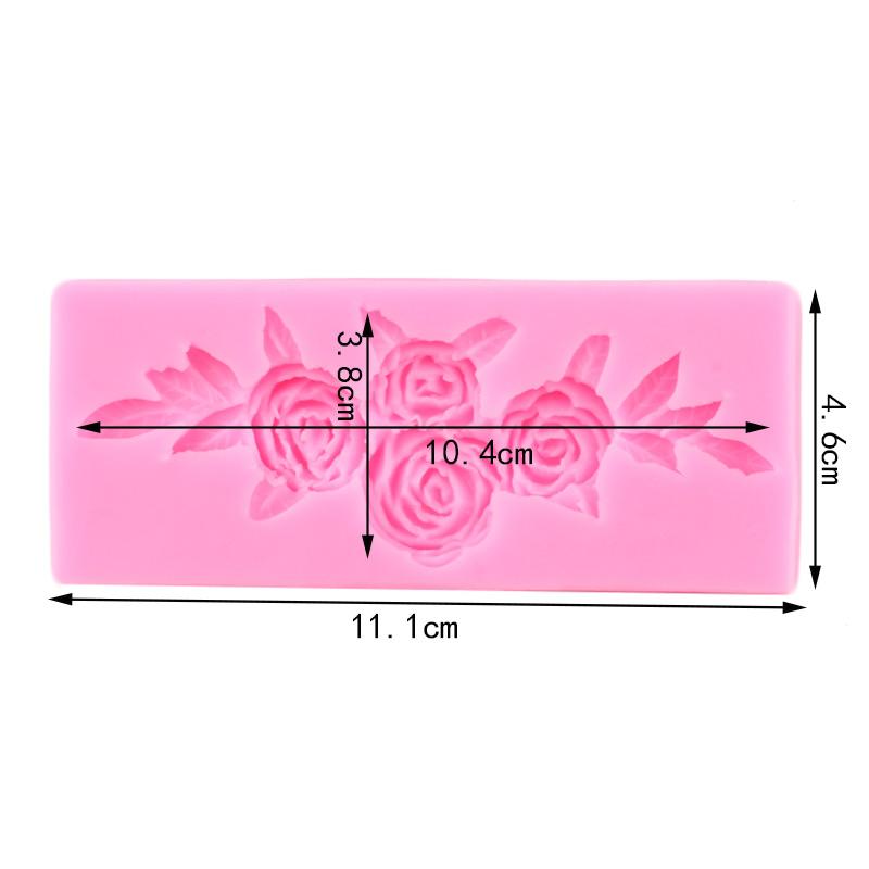 Leaf Rose Flower Silicone Molds DIY Wedding Fondant Cake Decorating Tools Candy Clay Resin Mold Chocolate Gumpaste Moulds