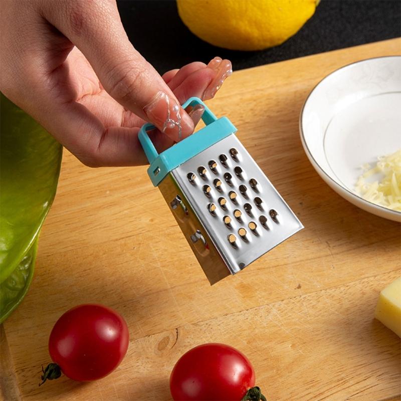 3Pcs Mini Cheese Grater Set Multifunctional Stainless Steel Square Graters for Vegetables Chocolate and More