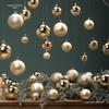 14-Piece Christmas Ornament Set: 6 Gold & 8 Silver Shiny Matte Electroplated Balls for Tree Decoration