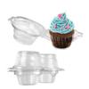 Single Cupcake Holder 50pcs Clear Cupcake Containers Reusable Stackable Dessert Case with Dome Lid Muffins Storage for Parties