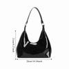 Trendy Glossy Retro Shoulder Bags New Design French Style Luxury Armpit Bag PU Leather Temperament Women's Handbag Lady