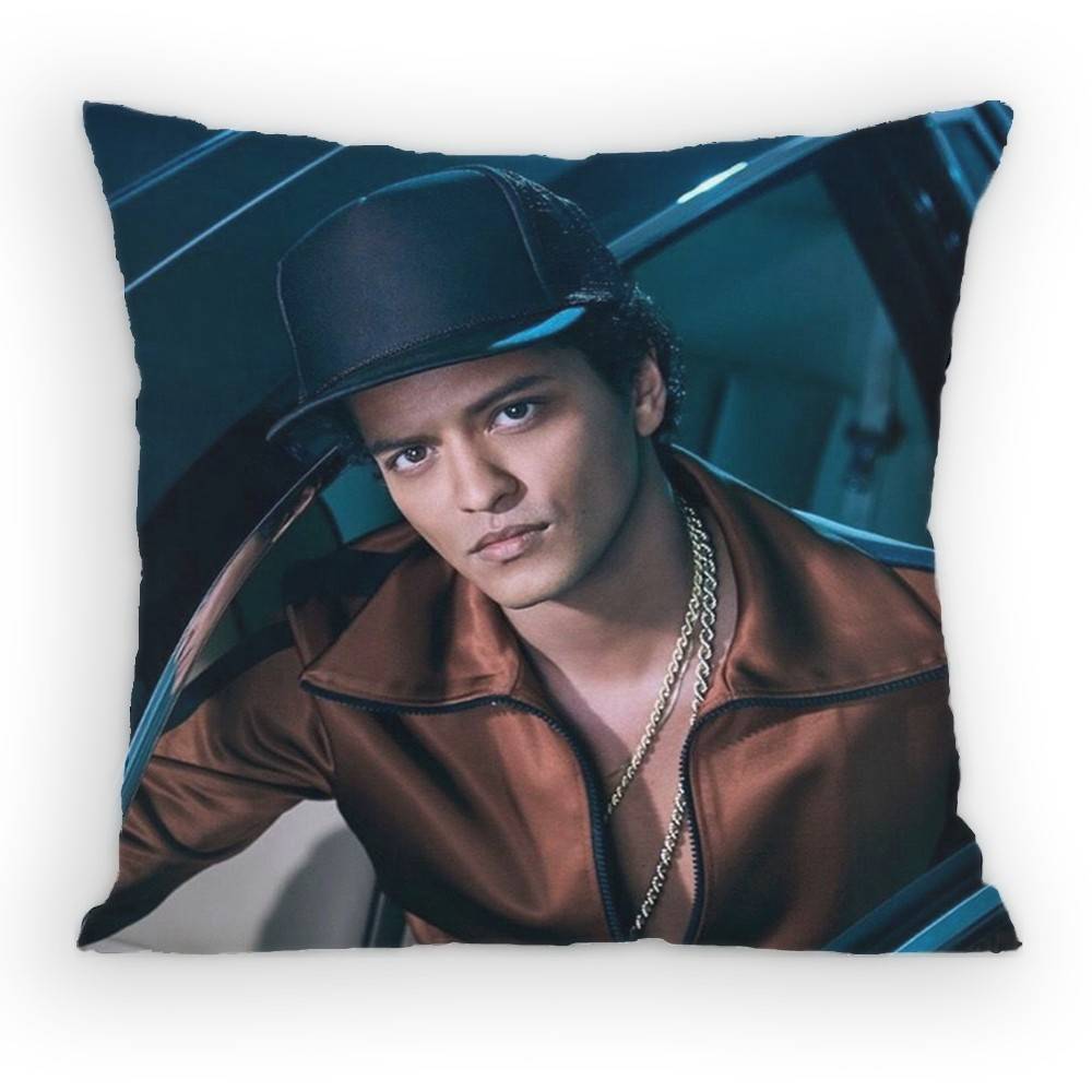 Singer BBruno MMars Pillow Case Antidustmite Pillowcase Invisible zipper silky short plush Sofa cushion cover