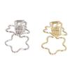 100pcs Binder Clips Gold Silver Flower Shape Metal Hollowed Long Tail Clips Paper Clamps for Office Document