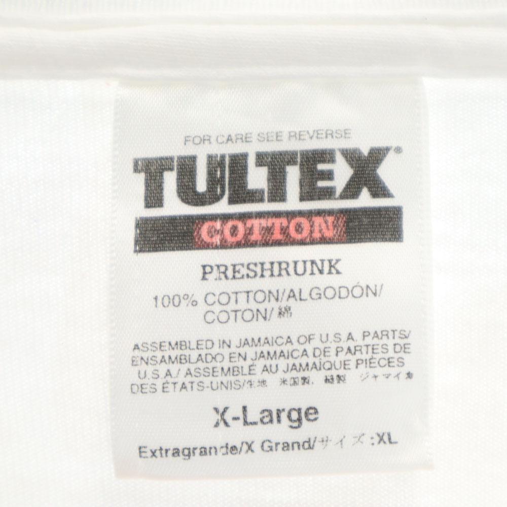 TULTEX 90s Message Print Short sleeve T-shirt XL White system Old vintage Men's Used