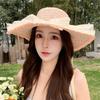 Lace Bow Big Brim Straw Hat Summer Sun Protection Sun Hat Seaside Vacation Sweet Sun Protection Straw Hat