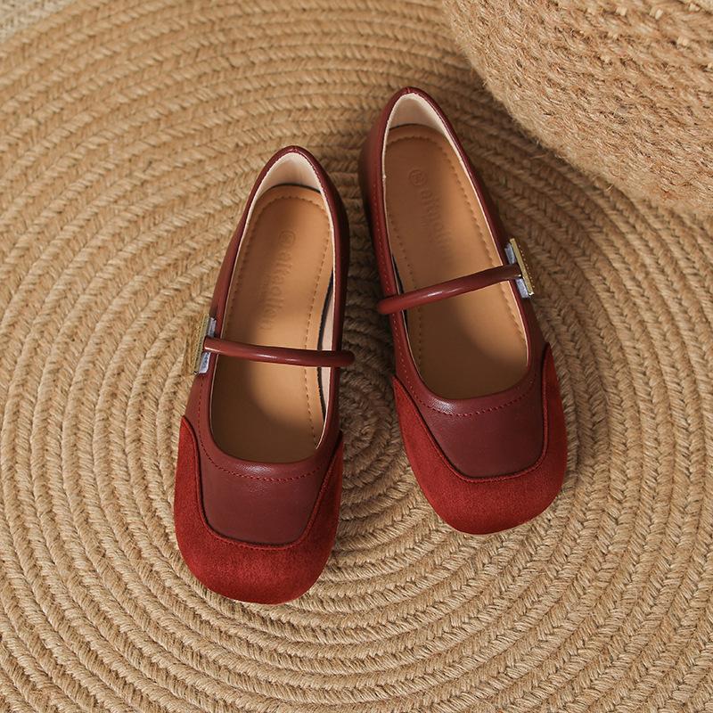 

Простые балетки с неглубоким вырезом, туфли Мэри Джейн, женская обувь для юбок, обувь на плоской подошве с неглубоким вырезом, обувь для вождения 40