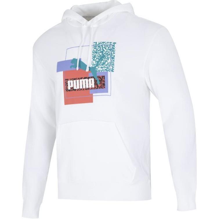 PUMA Brand Love TR Logo Hoodie White Men s 537851-02 M