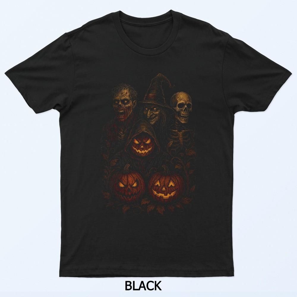 

Spooky Halloween Creepy Pumpkin Scary Witch Zombie Skeleton T-Shirt 4XL