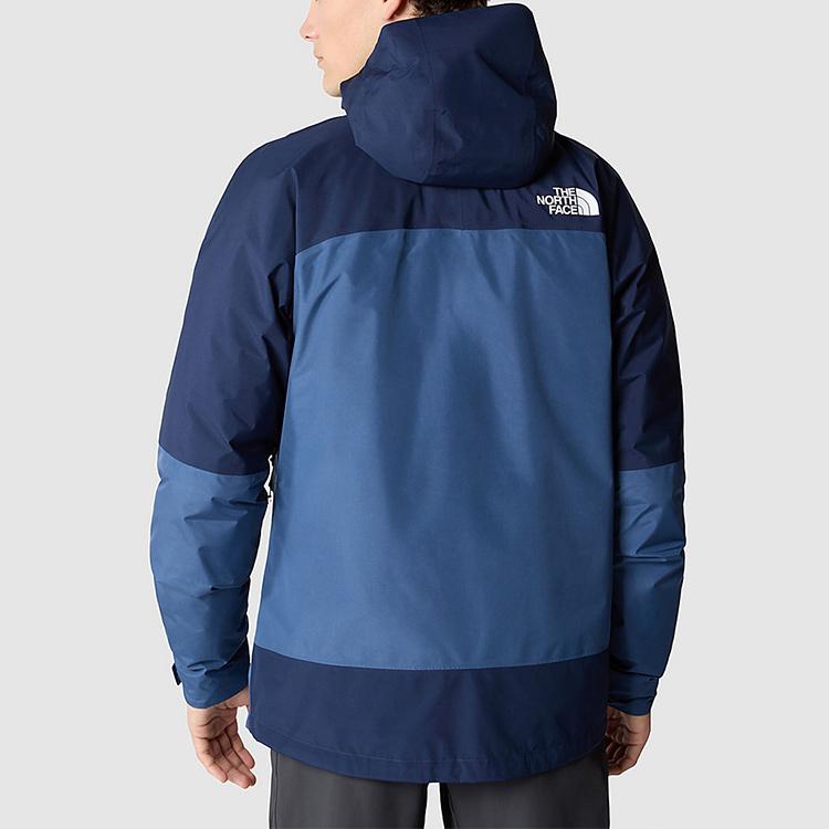THE NORTH FACE Mountain Light Triclimate Windbreaker Jackets Men's Blue Hooded Moderate NF0A84FC-926