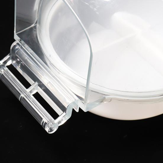 Bath Basin with Stand Pole Detachable Splash-proof Transparent Cube Hanging Bird Bathtub