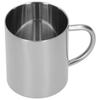 304 Stainl Steel Double-Layer Scald Coffee Tea Mug with Silver Handle, 400ml Premium Dinnerware Cup for Hot Drinks (Silver)
