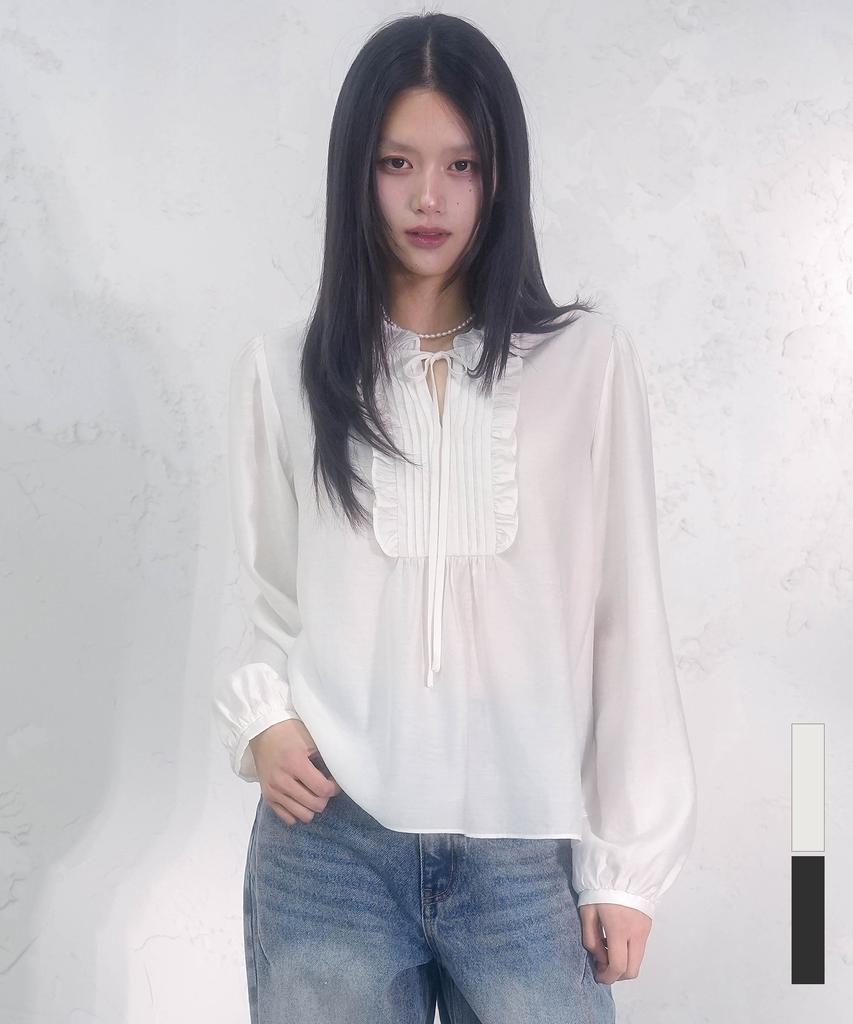 VIVACIOUS Liang Frill Pintuck Blouse_2 Colors