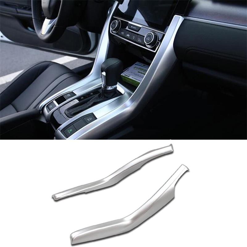 Carbon Fiber Gear Shift Panel Cover Trim For Honda Civic 10th 2016 2017 2018