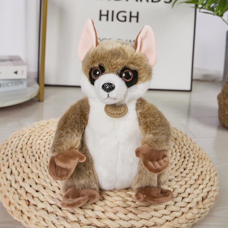 

Simulation Forest Animal Big Eyes Lemur Doll Plush Toy Little Monkey Long Tail Lemur Doll Ragdoll 24cm（0.18kg）